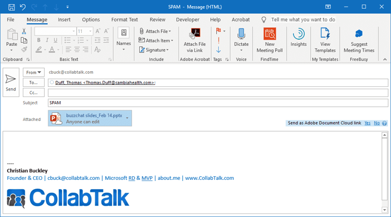 Sending Attachments As Links In Outlook BuckleyPLANET