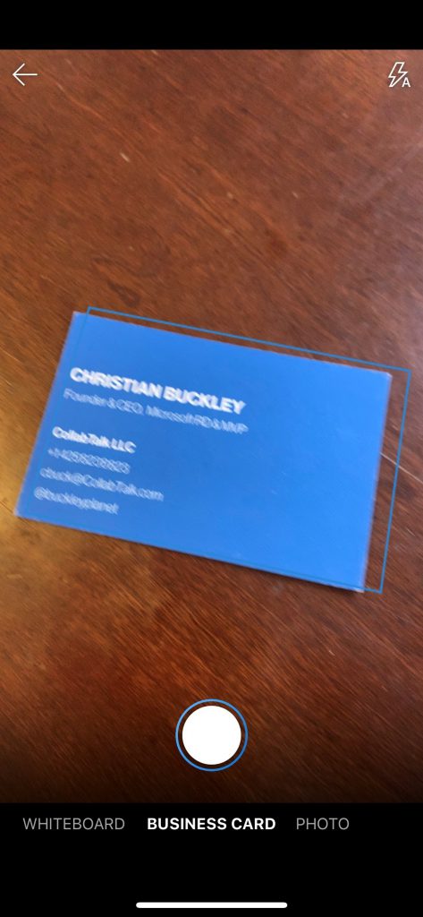 Capturing your image in the Office Lens or OneDrive app